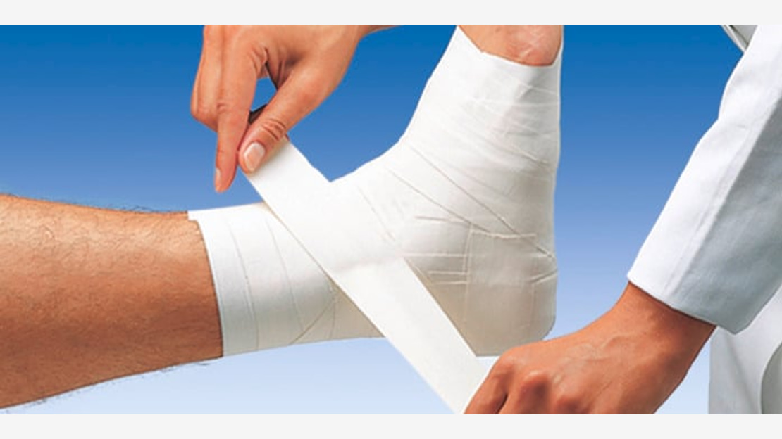 Functional strapping using Omnitape is indicated not only as initial treatment but also as a permanent support for ligaments until healing is completed.