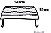 Foliodrape Back table cover reinforced