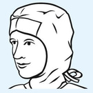 Risk Prevention Foliodress cap Comfort Astro Plus, pictogram with light blue background