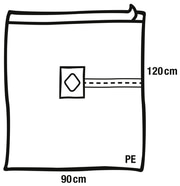 Foliodrape Epidural/Anesthesia drape, adhesive, PE