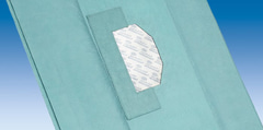 Foliodrape septum drapes feature a reinforced absorbent area which makes them particularly suitable for draping in ENT surgery.