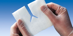 Peha slit dressings are classic gauze swabs, made of absorbent cotton gauze with Y slit.