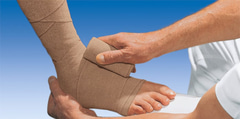 The espacially strong material of Pütter E facilitates very durable bandaging with a lasting compression effect.