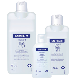 Explore Sterillium Virugard, a premium hand sanitizer collection offering effective antimicrobial protection. Ideal for maintaining hygiene in various settings.