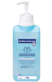 Packshot Sterillium classic pure SV NO 500 ml with pump