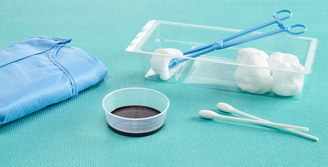 containing single-use components designed for antisepsis and skin preparation