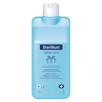 Discover the Sterillium Classic Pure Hand Sanitizer for unrivaled hygiene. This exquisite 1L bottle offers efficient disinfection without perfumes or dyes, ensuring skin-friendly protection.