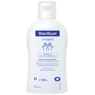 Explore the superior hygiene protection of Sterillium Virugard Hand Sanitizer. With its skin-friendly, dye-free and fragrance-free formula, it offers effective bactericidal, fungicidal, mycobactericidal, and virucidal action, ensuring health safety and smooth skin feel, certified for medical use.