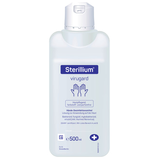 Discover the Sterillium Virugard Hand Disinfectant, a 500ml solution offering comprehensive protection with bactericidal, fungicidal, and virucidal properties. Ideal for maintaining hygiene with ease.
