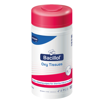 Ein Packshot der Desinfektionstücher Bacillol Oxy Tissues