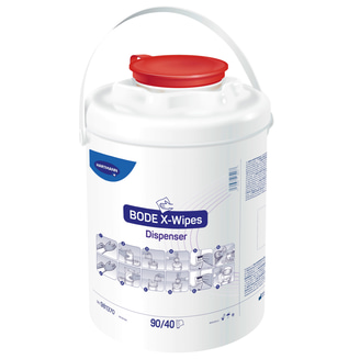 Packshot BODE X-Wipes dispenser red