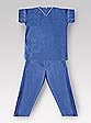 Risk Prevention Foliodress Suit blue two-part top and trousers product with background
