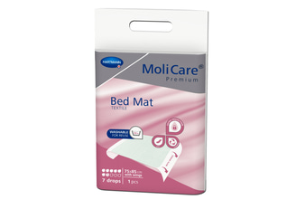 MoliCare Premium Bed Mat Textile 7 Tropfen mit Flügeln