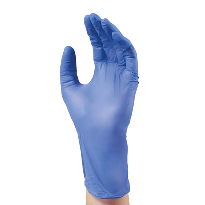 Purple exam glove Peha-soft nitrile fino pf application