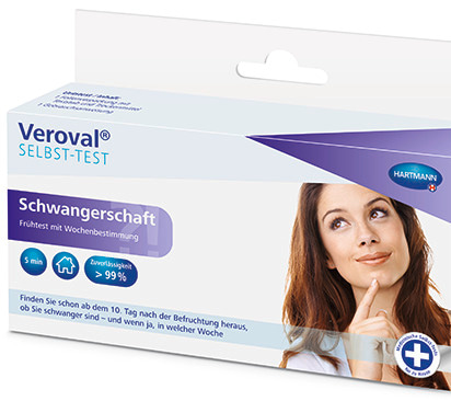 test de gravidez em embalagem Veroval