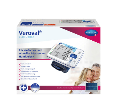 Veroval Wrist Blood Pressure Monitor Packshot LG1 front DE