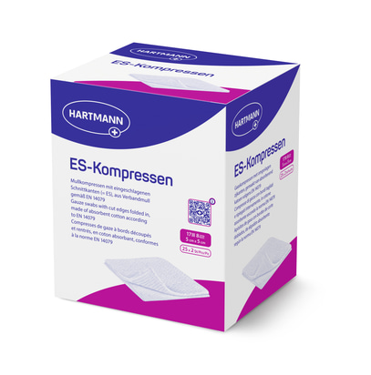  packshot-ES-Kompressen-5x5cm-17f-8l-PE25x2-REF4017216-PZN-01407057