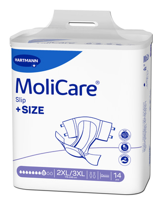 Angled Packshot MoliCare Slip +SIZE 8 Drops Size 2XL & 3XL