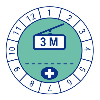 Packshot Sticker adhesive stability 3 months 990001
