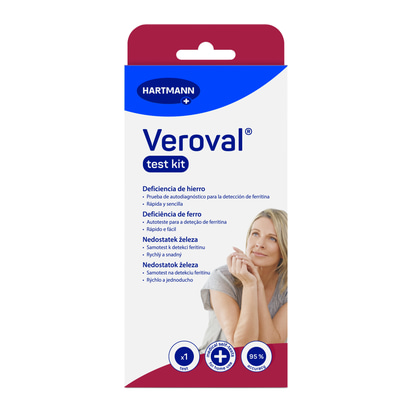 Packshot Veroval test kit iron deficiency