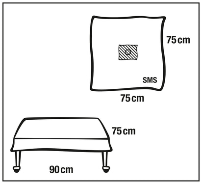 Foliodrape Ophthalmology set I, with perforated incision foil