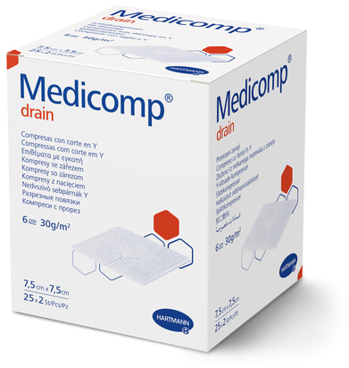 150374_Medicomp_drain_st_7.5x7.5cm_6ply_S30_P25x2_packshot