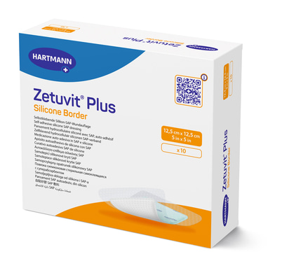 Zetuvit Plus Silicone Border 12.5x12.5 cm P10 packshot