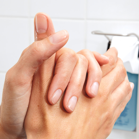 Sterillium classic pure hand disinfection. Eurodispenser 1 plus in background, CSS