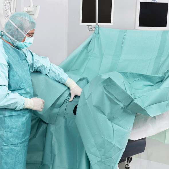 Foliodrape Protect Plus Gynaecology Set II drape application