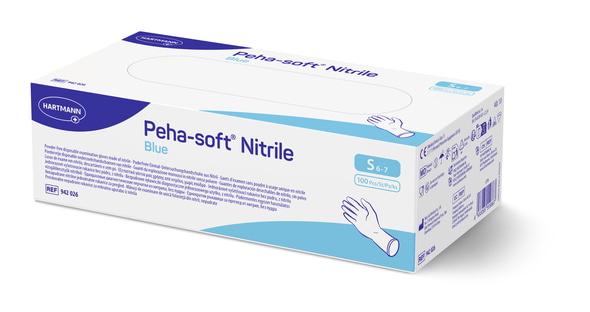  packshot-Peha-soft-Nitrile-Blue-S-P100-REF9420260