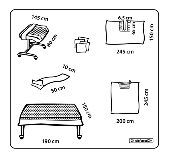 Foliodrape Protect Plus Universal split sheet set II