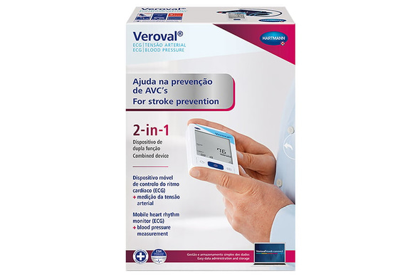 Veroval 2 in 1 ECG & BPM Packshot PT, EN