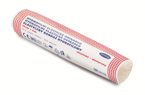 Obinadlo hydrofilní elast. 12cm x 4m