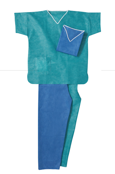 Foliodress Suit green and blue two-parts