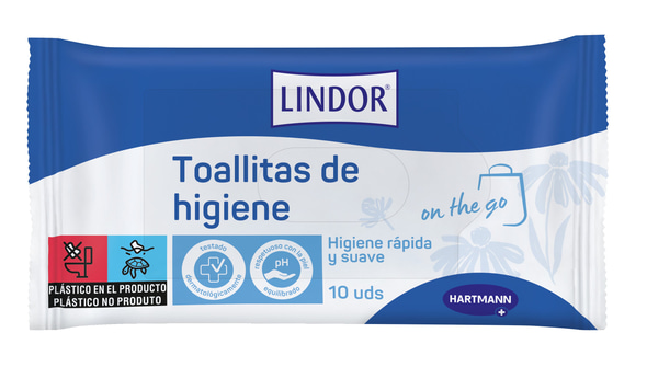 Lindor Skin toallitas higiénicas 10u