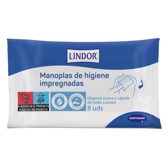 Lindor Skin manoplas de limpieza