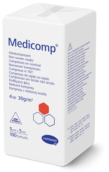 Medicomp unsteril, 5cm x 5cm, 100St/Pcs/Pz