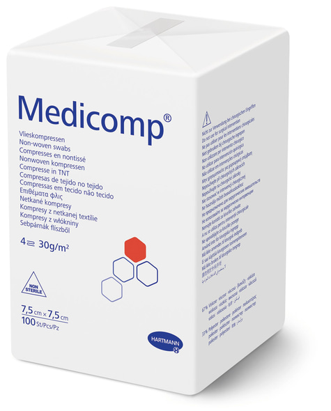 Medicomp unsteril, 7,5cm x 7,5cm, 100St/Pcs/Pz