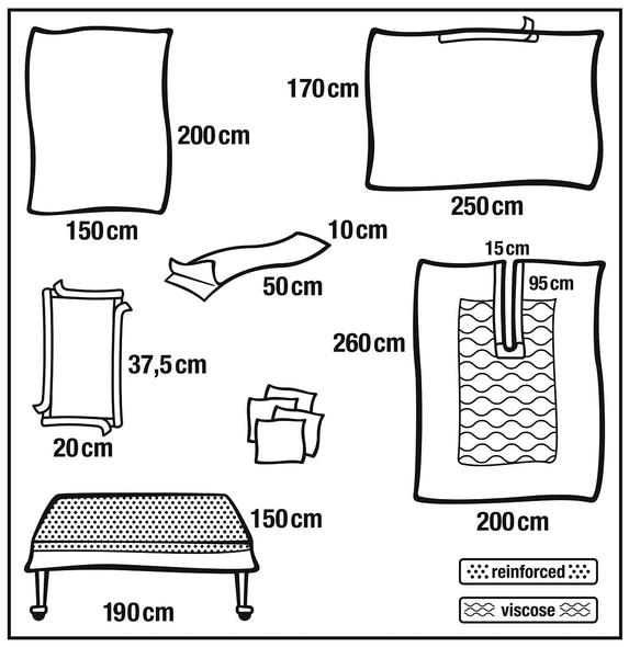 Foliodrape Protect Plus Extremity Split Sheet Set I, extra reinforced, crepe