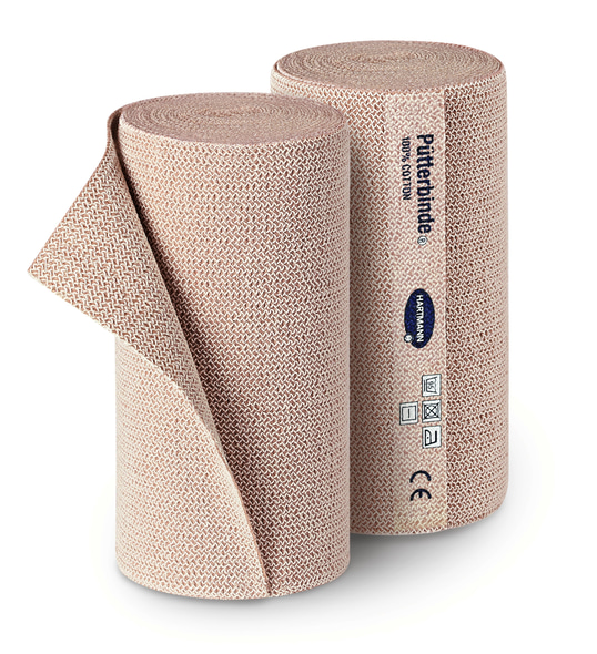 Pütter-Verband 10 cm x 5 m, 2 Binden