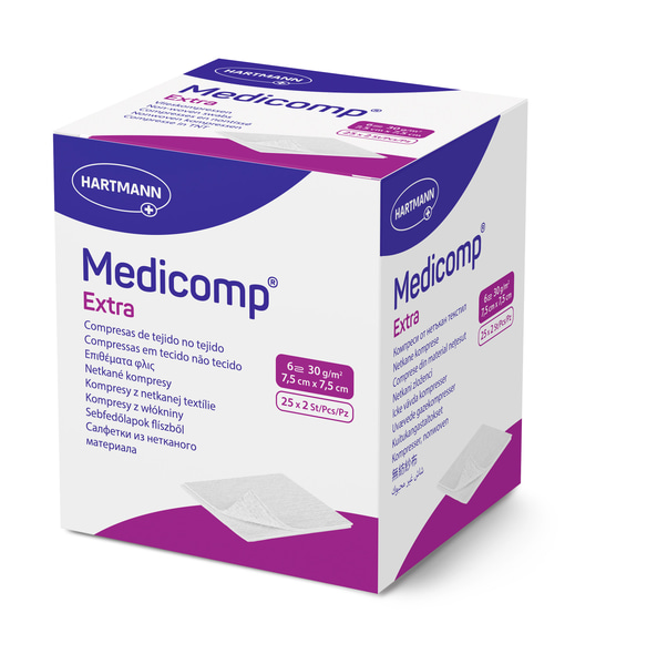 packshot-Medicomp-extra-7,5x7,5cm-P25x2-6-lagig-30gm2-REF4110762-new-CMYK-300dpi
