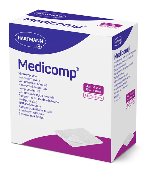  packshot-Medicomp-Sterile-10x10cm-P25x2-4-lagig-30gm2-REF4110642-new-CMYK-300dpi
