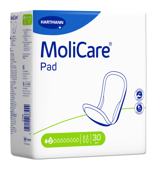 Packshot-angle-left-MoliCare-Unisex-Pad-2-Drops-30-pieces