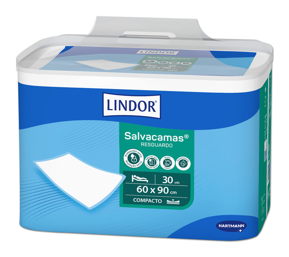Packshot angle Lindor Retail Salvacamas 60x90cm 30 pieces