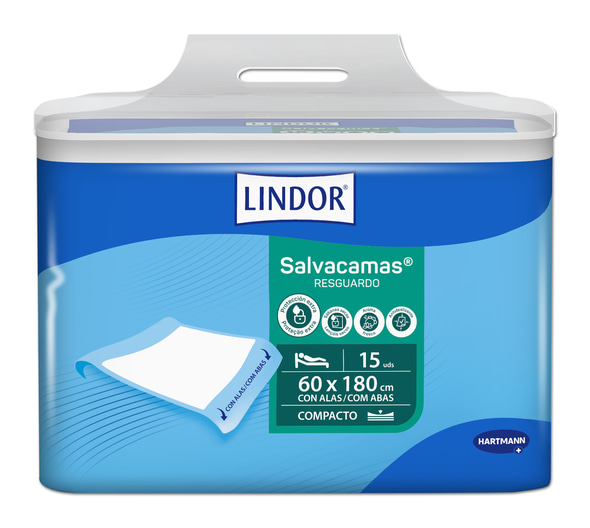 Packshot frontal Lindor Retail Salvacamas 60x180cm with wings 15 pieces