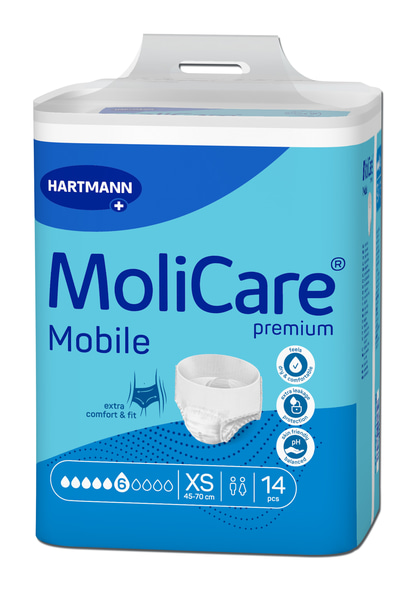 Packshot-angle-MoliCare-Premium-Mobile-6-Drops-Size-XS-14-pieces