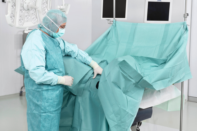 Foliodrape Protect Plus Gynaecology Set II drape application